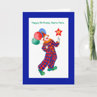 Clown Verjaardag Kaart