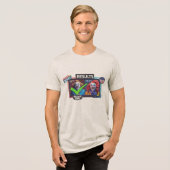 Clown verslaat clown Tri-Blend shirt (Voorkant volledig)