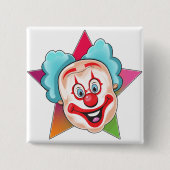 clown vierkante button 5,1 cm (Voorkant)