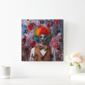 clown vierkante klok (Huis)