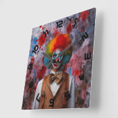 clown vierkante klok (Hoek)