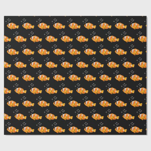 Clown Vis Met Bubbels Cadeaupapier (Vlak)