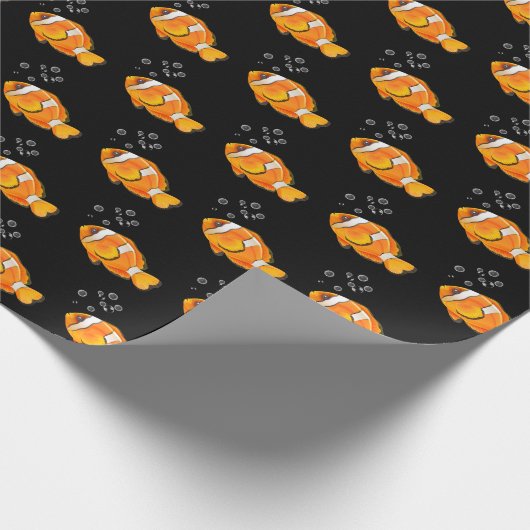 Clown Vis Met Bubbels Cadeaupapier (Hoek)