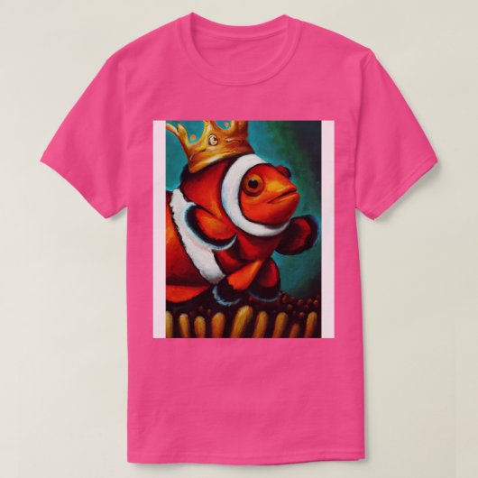 Clown vis met een kroon t-shirt (Design voorkant)