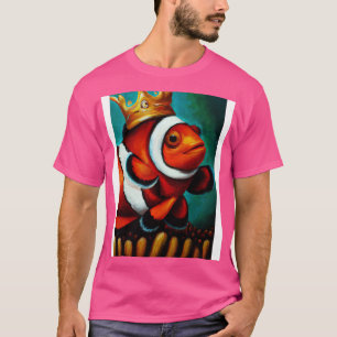 Clown vis met een kroon t-shirt