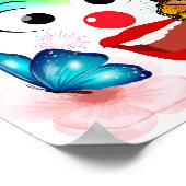 Clown, vlinders en pastelkleuren poster (Hoek)