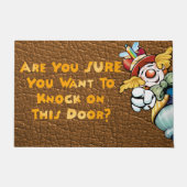 Clown vraagt of je wilt kloppen? grappig deurmat (Voorkant)