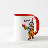 Clown, vrolijk met veel glimlach. mok (Voorkant rechts)