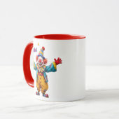 Clown, vrolijk met veel glimlach. mok (Voorkant links)