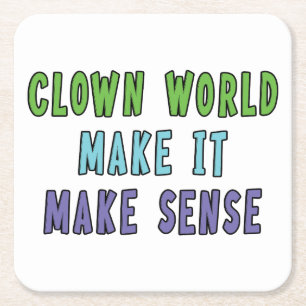 Clown Wereld Kartonnen Onderzetters