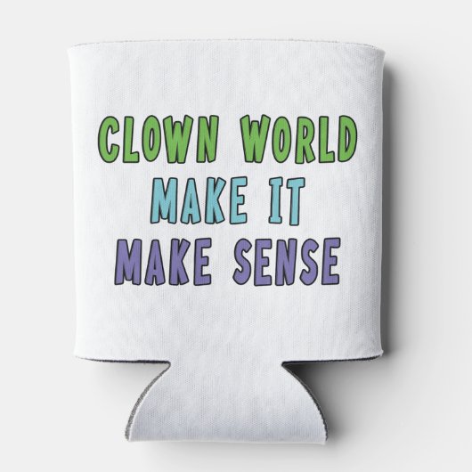 Clown Wereld Keramische Tegel Blikjeskoeler (Achterkant)