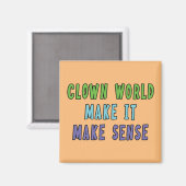 Clown Wereld  Magneet (Voorkant / Achterkant)
