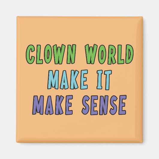 Clown Wereld  Magneet (Voorkant)