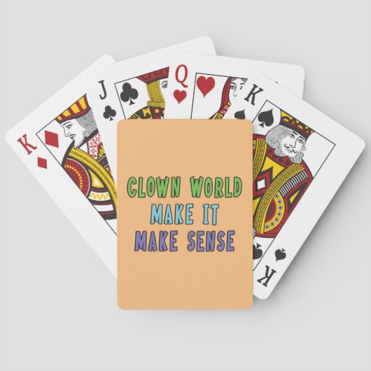 Clown Wereld Pokerkaarten (Achterkant)