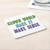 Clown World Kartonnen Onderzetters (Schuin)