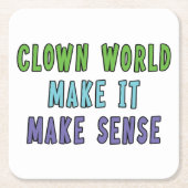 Clown World Kartonnen Onderzetters (Voorkant)