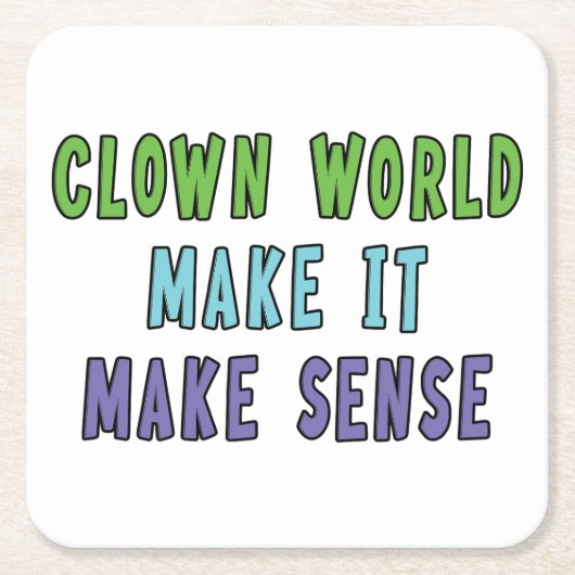 Clown World Kartonnen Onderzetters (Voorkant)