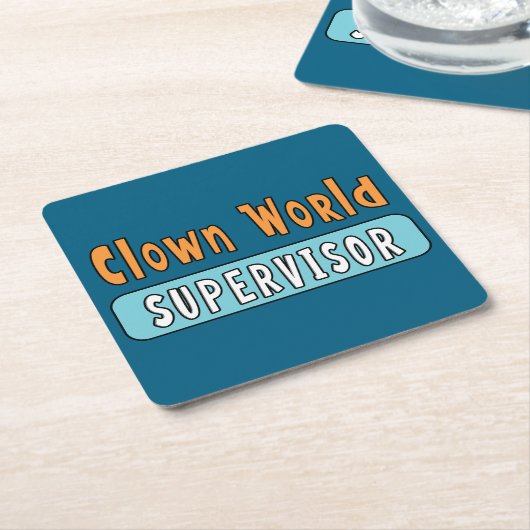 Clown World Supervisor Kartonnen Onderzetters (Schuin)