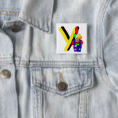 Clown Y.png Vierkante Button 5,1 Cm (In situ)