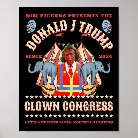 Clowncongres Grappig Trump President Trump won 202 Poster (Voorkant)