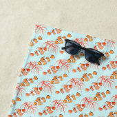 Clownfish Anemonefish Koraal waterverf Patroon Strandlaken (In situ)