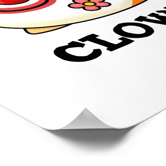 Clownfish Cute Animal Fish Pun Poster (Hoek)