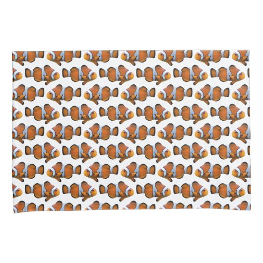 Clownfish Frenzy Kussenslopen (kies kleur) (Voorkant-Rechts)