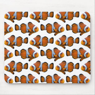 Clownfish Frenzy Mousemat (wit) Muismat