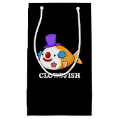 Clownfish Funny Animal Fish Pun Dark BG Klein Cadeauzakje (Voorkant)