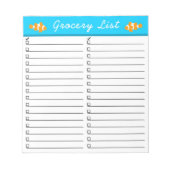 Clownfish Grocery List Notitieblok (Voorkant)