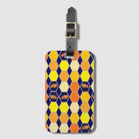 Clownfish Hand getrokken kunst Bagagelabel (Voorkant (verticaal))