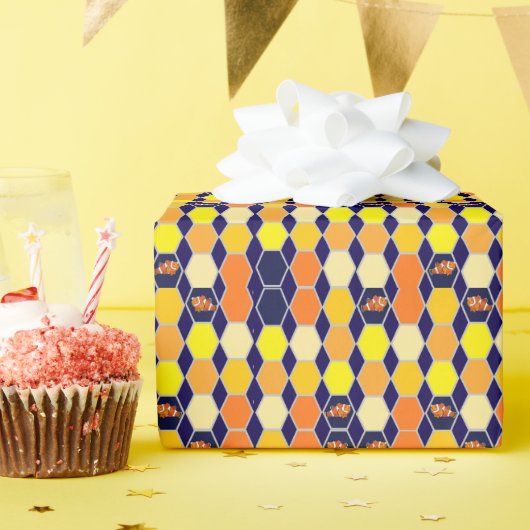 Clownfish Hand getrokken kunst Cadeaupapier (Verjaardagsfeest)