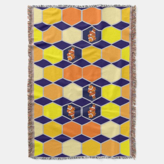 Clownfish Hand getrokken kunst Deken (Voorkant Verticaal)