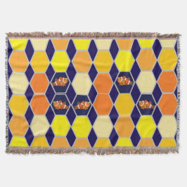 Clownfish Hand getrokken kunst Deken