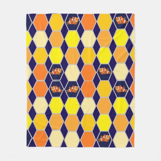 Clownfish Hand getrokken kunst Fleece Deken (Voorkant)