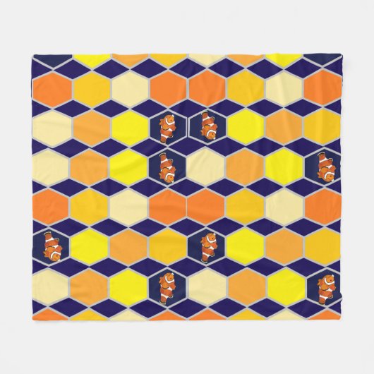 Clownfish Hand getrokken kunst Fleece Deken (Voorkant (Horizontaal))