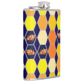 Clownfish Hand getrokken kunst Heupfles (Rechts)