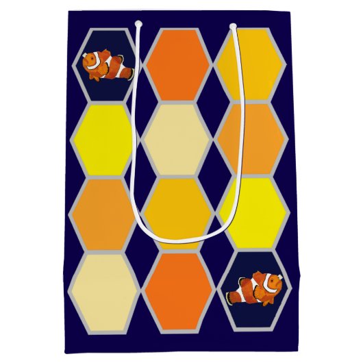 Clownfish Hand getrokken kunst Medium Cadeauzakje (Achterkant)