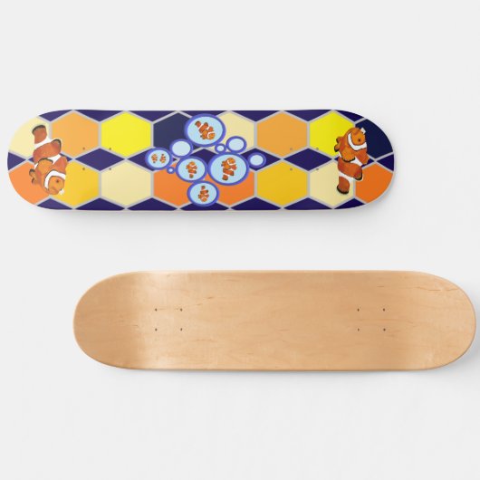 Clownfish Hand getrokken kunst Persoonlijk Skateboard (Horizontaal)