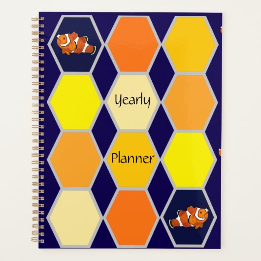 Clownfish Hand getrokken kunst Planner (Voorkant)