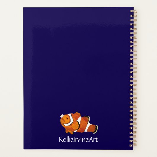 Clownfish Hand getrokken kunst Planner (Achterkant)