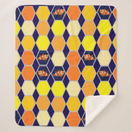 Clownfish Hand getrokken kunst Sherpa Deken