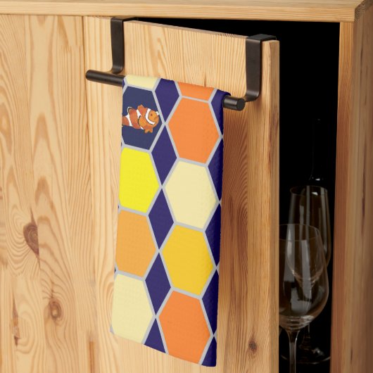 Clownfish Hand getrokken kunst Theedoek (Derde Gevouwen)