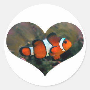 Clownfish Heart Sticker
