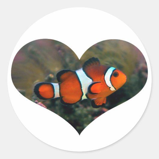 Clownfish Heart Sticker (Voorkant)