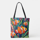 Clownfish in zeewier tote bag (Achterkant)