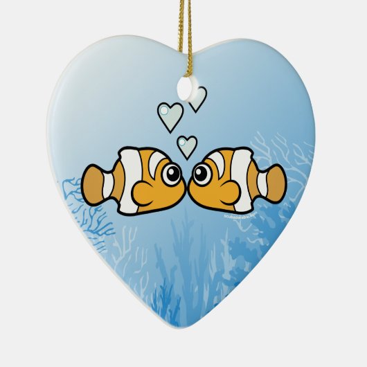 Clownfish Love Keramisch Ornament (Rechts)