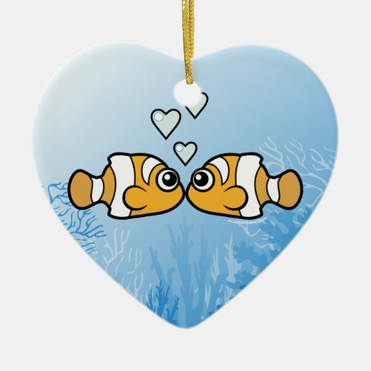 Clownfish Love Keramisch Ornament (Voorkant)