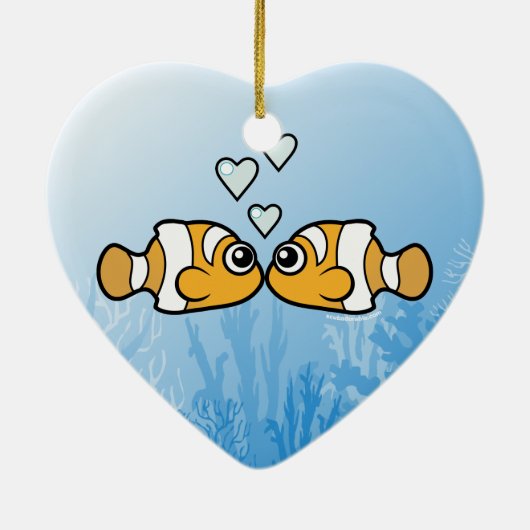 Clownfish Love Keramisch Ornament (Achterkant)