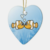 Clownfish Love Keramisch Ornament (Links)